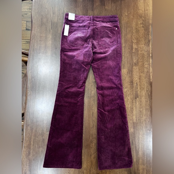 Anthropologie Pilcro Icon Flare Wine Burgundy Couderoy Pants western 28 Tall NWT - Picture 5 of 9